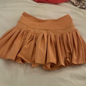 Elegant orange Pleated Skirt